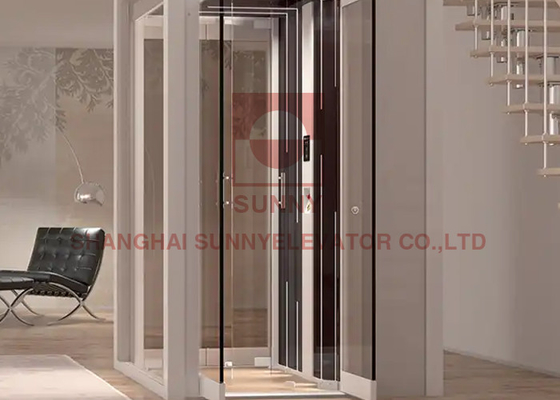 Luxury Glass Hydraulic Lift Elevator With Stainless Steel And Aluminum Alloy