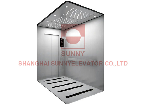Gearless Traction Machine Hospital Bed Elevator With Deep Cabin And Deceleration Device