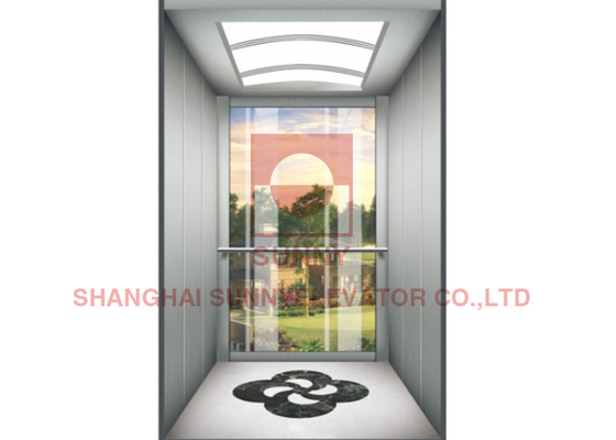 630Kg Panoramic Vvvf Restaurant Elevator lift With Machine Room