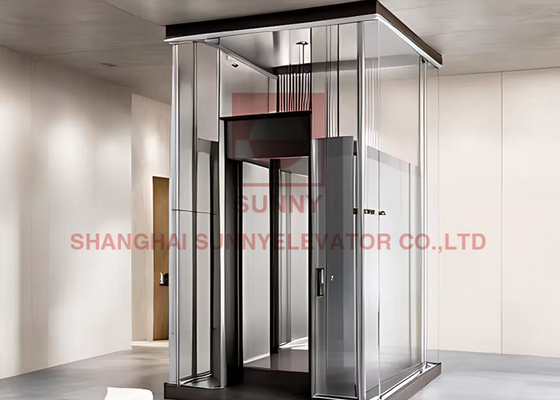 2-4 Floors 300KG Home Elevator Luxury Observation Residential Lift