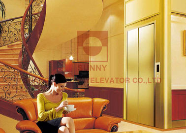 Load 250 - 400kg Residential Home Elevators With Wooden Veneer And Etch Mirror