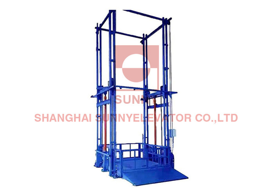 Indoor Outdoor Hydraulic Electric Cargo Freight Lift Guide Rail Elevator
