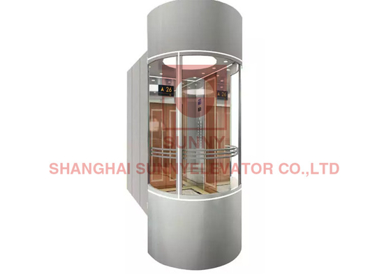VVVF Passenger Glass Panoramic Elevator With Deceleration Device 1.0 - 2.0m/s