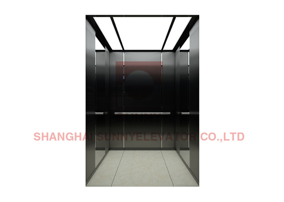 1m/S Tinanium Mirror Stainless Steel MRL Passenger Elevator With Portable Operation