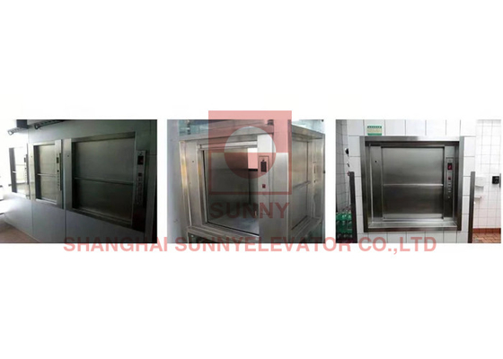 0.4m/S Kitchen Meals Food Dumbwaiter Elevator 100- 500kg Load