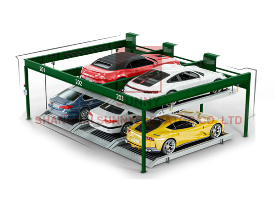 I Beam C Channels Structure Auto Parking Lift With Independent Platforms