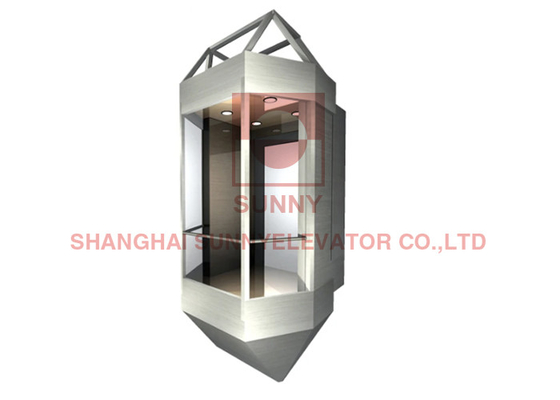 Microprocessor Control VVVF Sightseeing Panoramic Glass Elevator For Outdoors Or Indoors