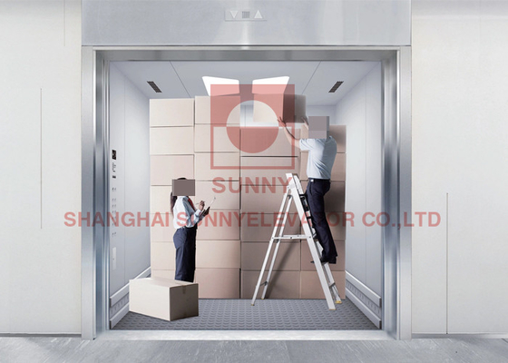 Center Open 4 Panel Safe 3000kg Large Space Auto Car Elevator For Trading Center