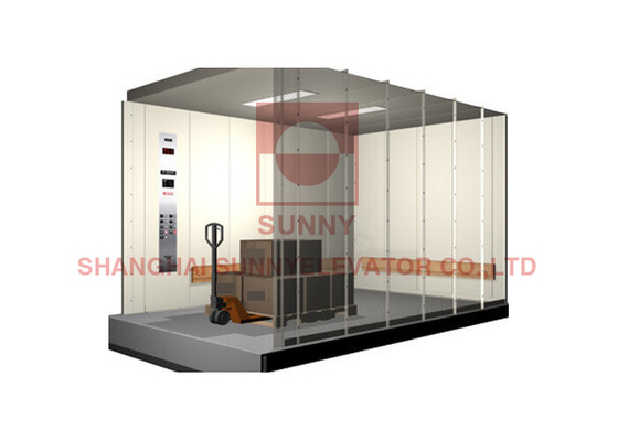 1350KG Standard Design Painted Steel Hairline Goods Lift Cargo Elevator With ARD