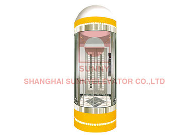 Group Control Panoramic Elevator Small Machine Room Elevator Center Opening Door