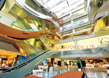 Indoor / Outdoor Shopping Mall Escalator Comfortable With 35 Degree 5.5kw