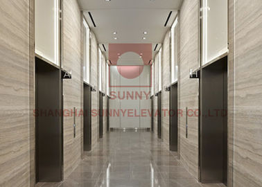 1000kg Passenger Elevator Hairline Stainless Steel Material High Safety
