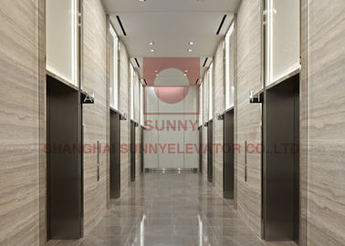 1000kg Passenger Elevator Hairline Stainless Steel Material High Safety