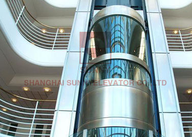 1000kg VVVF Drive Sightseeing Panoramic Elevator Lift For Shopping Mall