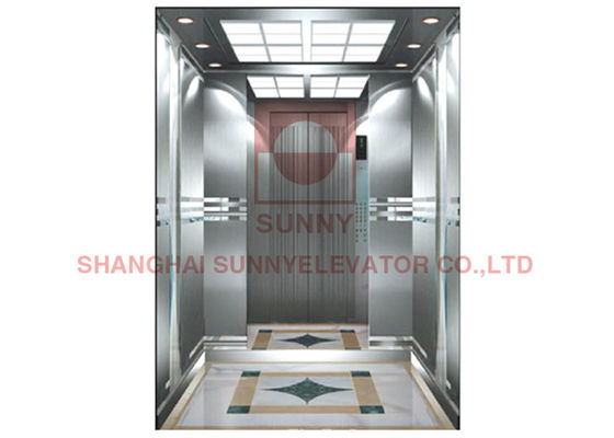 630Kg Hairline Stainless Steel Passenger Elevator Lift For Building