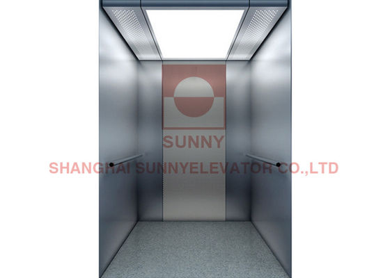Hairline SS Machine Roomless 630kg Gearless Traction Elevator