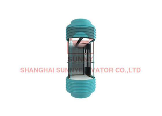 Semicircular Sightseeing Elevator And Lift With Elevator Wire Rope