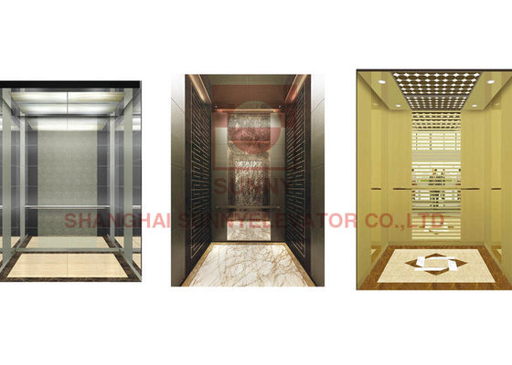 Fast Traveling Compact Electric MRL Passenger Lift With LED Lighting