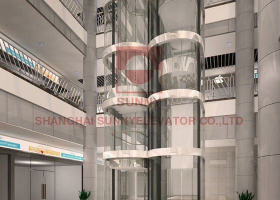 CE 630kg 1.0m/S Passanger Sightseeing Elevator For Architectural