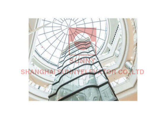 4.0m/S Sightseeing Glass Observation Panoramic Elevator With Deceleration Device