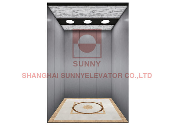 Mirror Etching Stainless Steel 1600kg Passenger Elevator For Office Building
