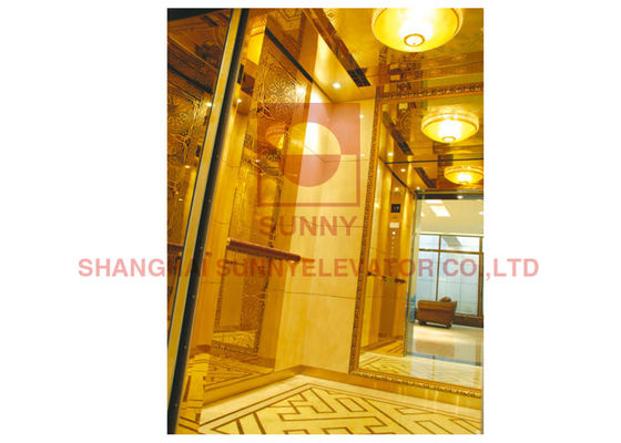 Vvvf 0.4m/S Sightseeing Residential Home Elevator Lift For Villa