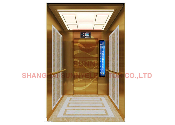 VVVF 800kg  6 Person MRL Passenger Lift With Plc Controlled Elevator System
