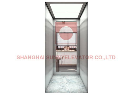Wooden/ Stainless Steel Luxury Villa Elevator With PVC Floor 0.4m/S