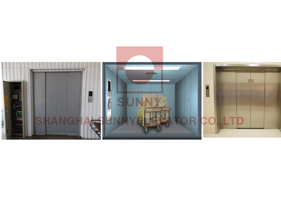 VVVF Painted Steel Cargo Elevator For Carrying Freight Drive VVVF Elevator Control System