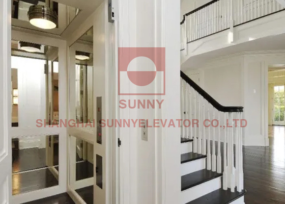 1 / 3 Floor Steel Small Residential Lift Elevator Duty Cross Customized Anti Box Style Living Graphic