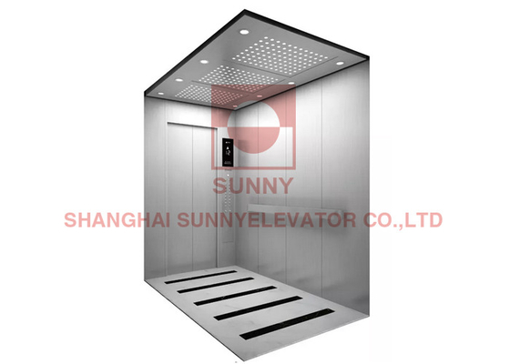 1600KG Hospital Passenger Elevator Mirror Stainless Steel Medical Bed Lift 1.75m/S