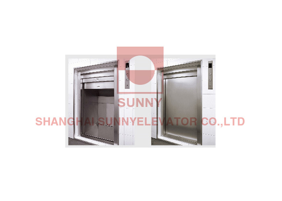 Hairline Stainless Steel Restaurant Dumbwaiter Lift 100 - 250kg Load Food Elevator