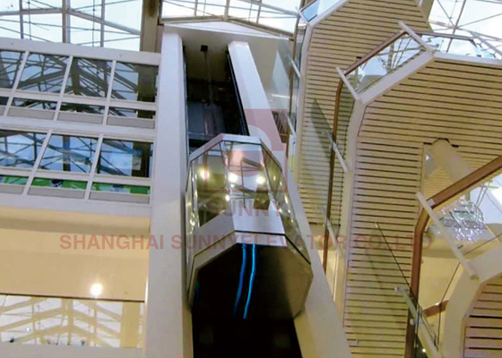 630kg Passenger Sightseeing VVVF Control Panoramic Elevator Lift