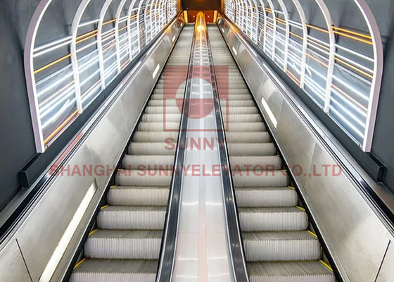 0.5m/S Escalator & Moving Walkway With Energy Saving System Stainless Steel / Aluminum