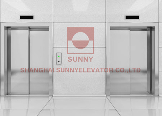 1600kg 2.5m/S Hairline Stainless Steel  Bed Hospital Elevator