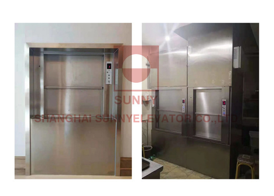 0.4m/S Kitchen Food Dumbwaiter Elevator With VVVF Frequency Modulation Technology