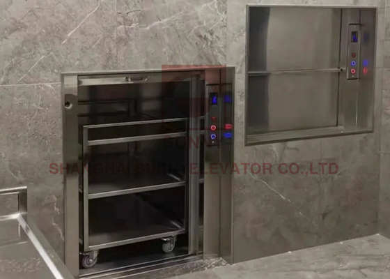 0.4m/S Kitchen Food Dumbwaiter Elevator With VVVF Frequency Modulation Technology