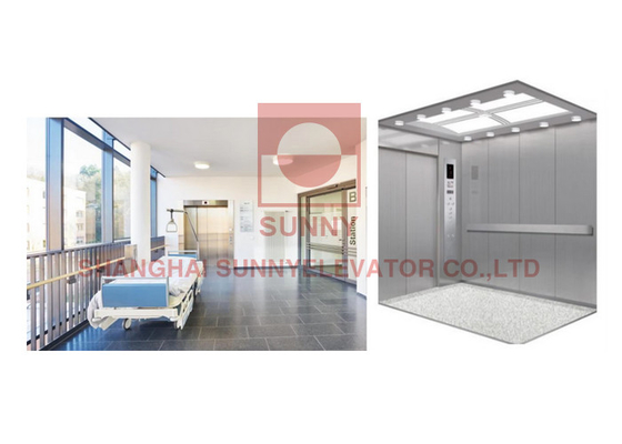 VVVF Bed Lift 1600kg Load Hospital Elevator Hospital Lift Medical Elevator