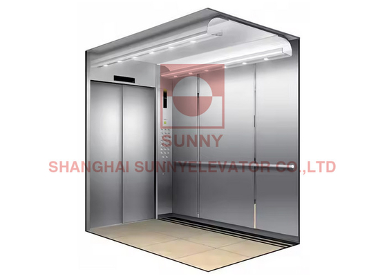 2000kg Load Residential Elevator With Hairline-Etched Stainless Steel Hospital Elevator