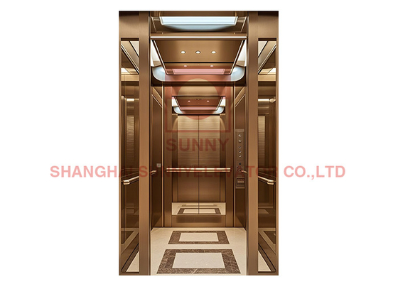 450kg-1600kg Mirror Etching Machine Room Less Elevator With Morden Design