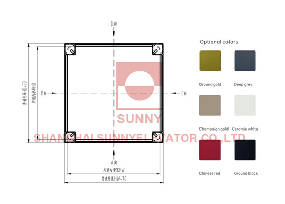 Home Elevator Aluminium Alloy Shaft Frame With High-Strength And High-Quality