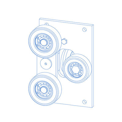Elevator Backpack Roller Guide Shoes With Material PU Spare Parts Elevator