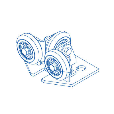 50mm Wheel Diameter for Fixed Roller Guide Shoes Lift Elevator Parts