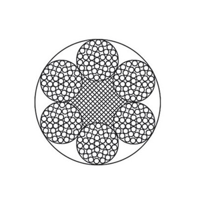 Elevator Round Steel Wire Rope 6x37, Fiber/Steel Core, Galvanized Surface, 1570-1870MPa For Hoisting supplier