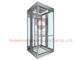 Elevator Parts Villa Elevator Interior Design PVC Floor With Stainless Steel / Tube Light