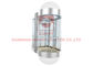 1600kg Panoramic Hydraulic Exterior Glass Elevator With Mirror Stainless Steel