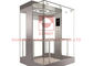 CE Gearless Traction VVVF 1.0m 800KG Panoramic Elevator With Stainless Steel