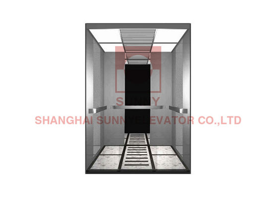 ISO9001 Transparent Glass Observation VVVF Machine Room Less Elevator