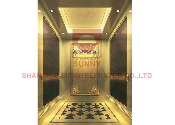 12 Person MRL Gearless Motor Roomless Lift With LED Downlight