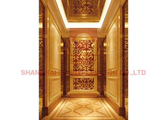 12 Person MRL Gearless Motor Roomless Lift With LED Downlight